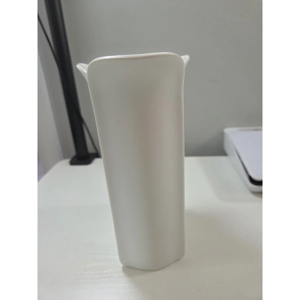 Kaiser Germany White Bisque Porcelain Floral Scalloped Vase Signed & Numbered